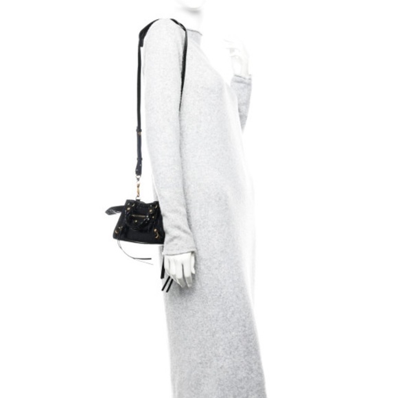 Balenciaga Black Croc-Embossed Neo Classic Nano city crossbody - Picture 2 of 10